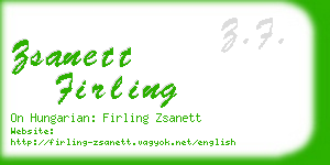zsanett firling business card